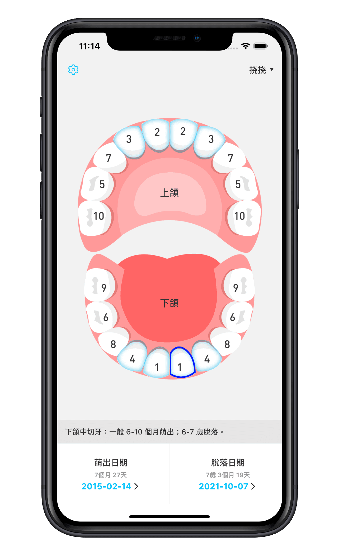 萌牙：萌出時間、脫落時間都能準確記錄