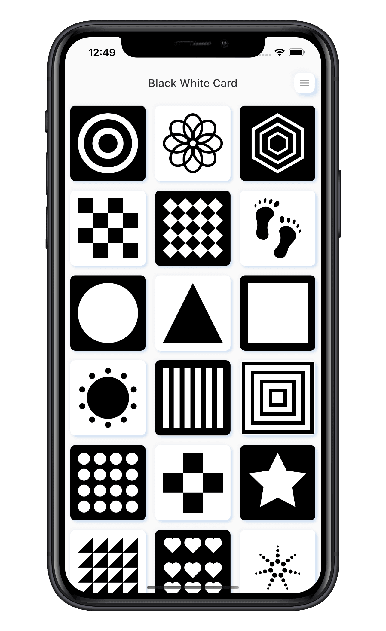 Black And White app screenshot