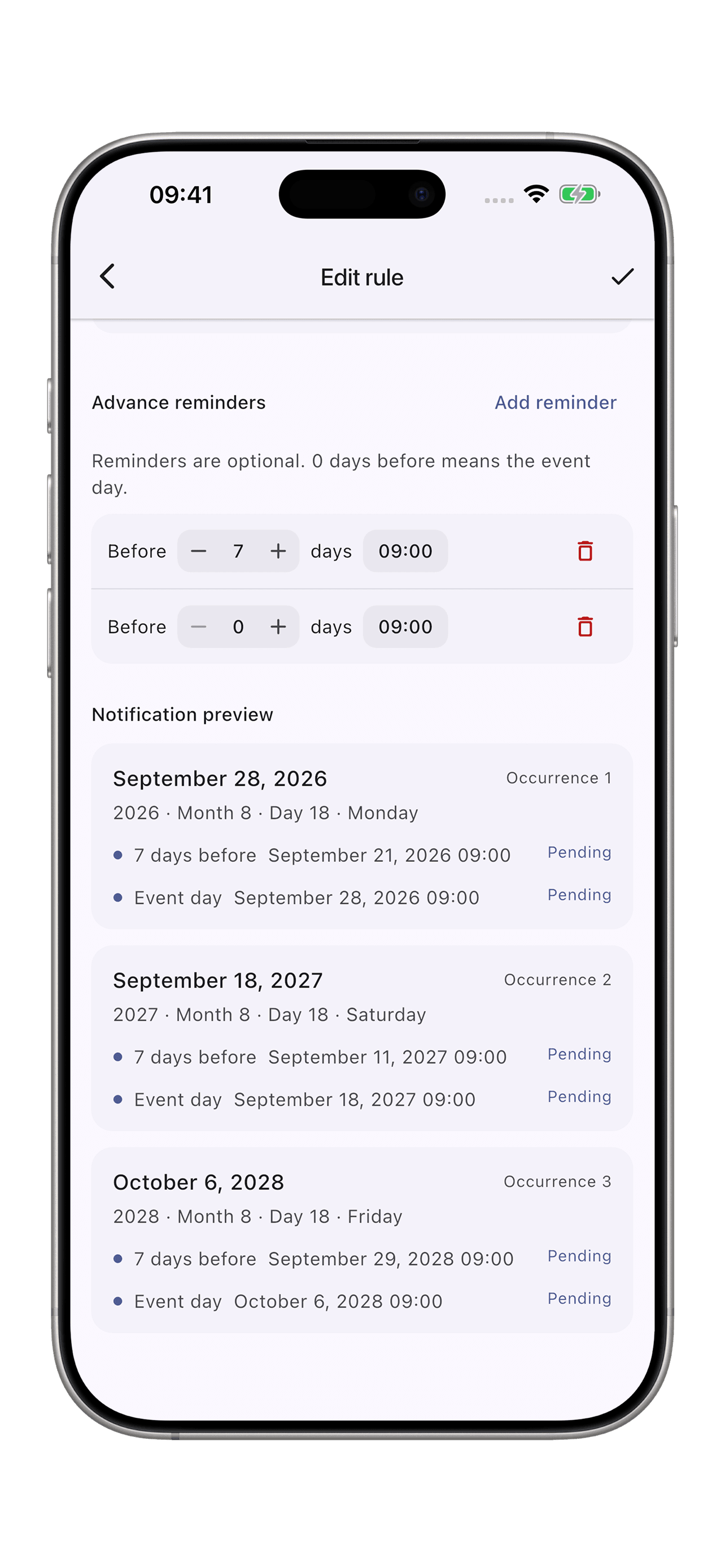 Minday：A week ahead, then on the day