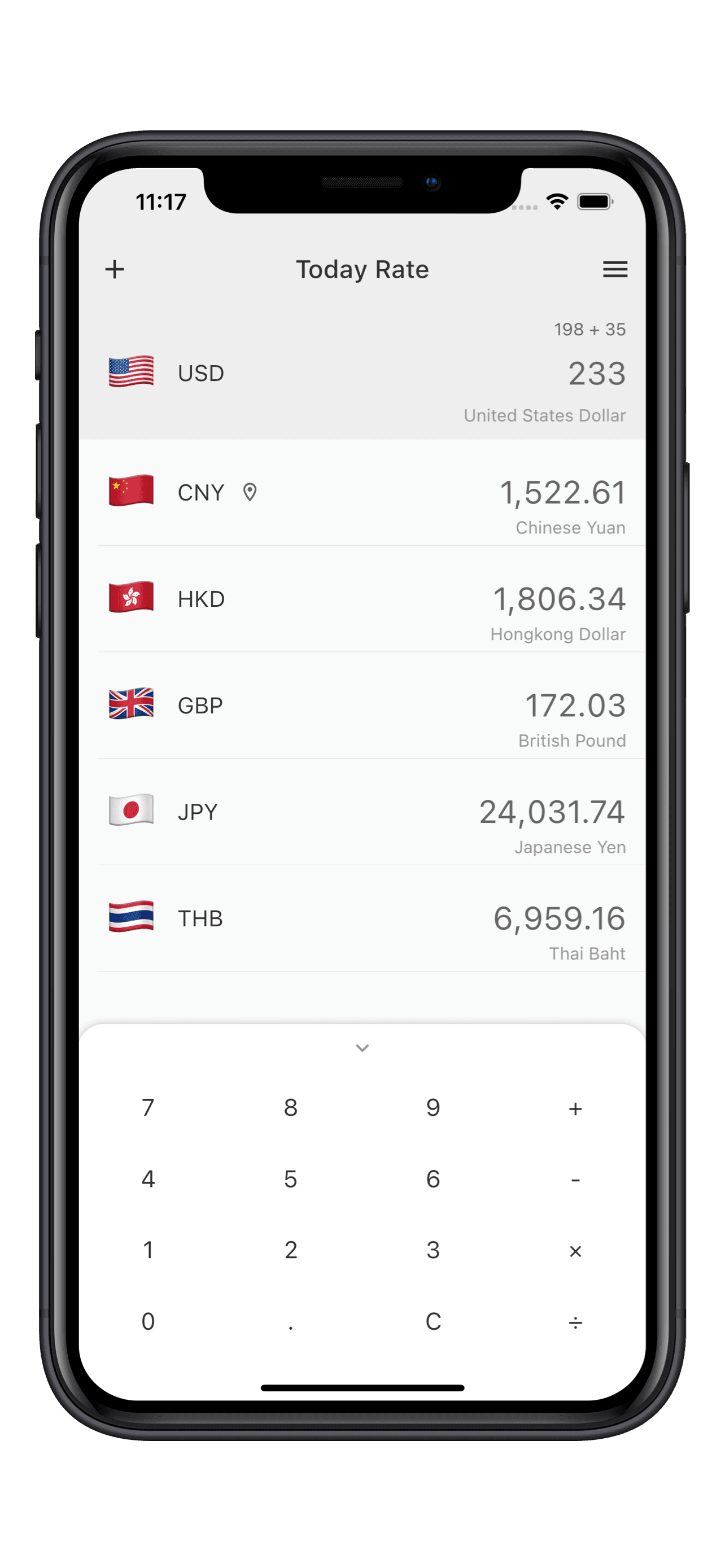 Today Rate app screenshot